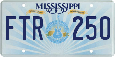 MS license plate FTR250