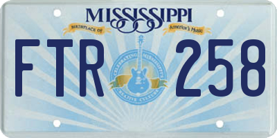 MS license plate FTR258