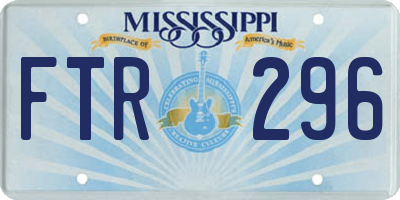 MS license plate FTR296
