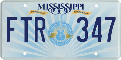 MS license plate FTR347