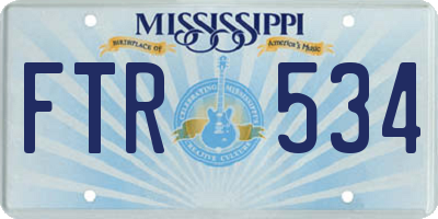 MS license plate FTR534