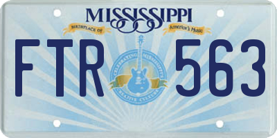 MS license plate FTR563