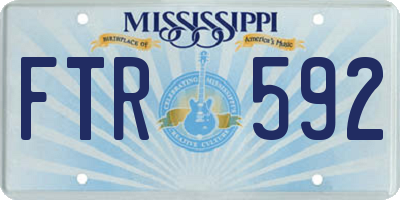 MS license plate FTR592