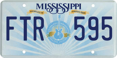 MS license plate FTR595