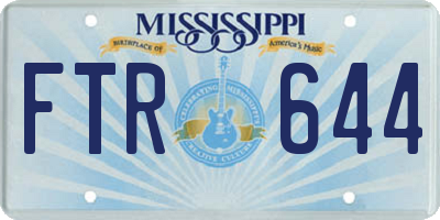 MS license plate FTR644