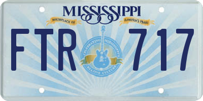 MS license plate FTR717