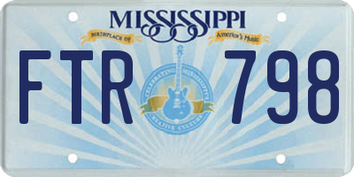 MS license plate FTR798