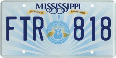 MS license plate FTR818