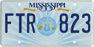 MS license plate FTR823