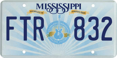 MS license plate FTR832