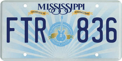 MS license plate FTR836