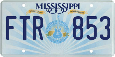 MS license plate FTR853