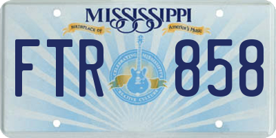 MS license plate FTR858
