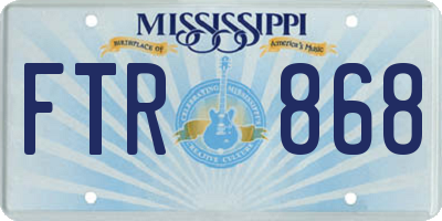 MS license plate FTR868