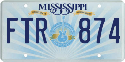 MS license plate FTR874