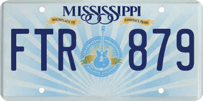 MS license plate FTR879