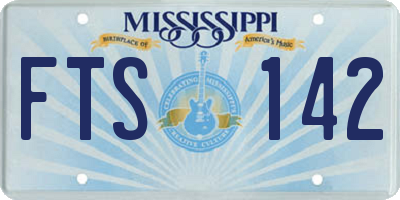 MS license plate FTS142