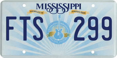 MS license plate FTS299