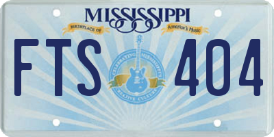 MS license plate FTS404