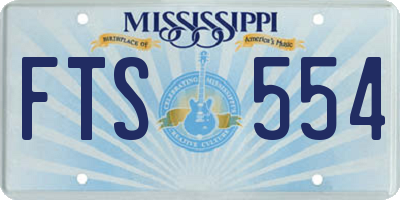 MS license plate FTS554