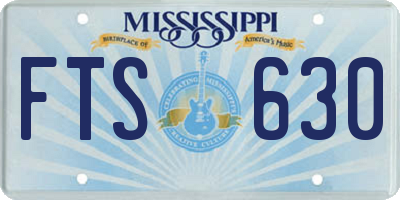 MS license plate FTS630