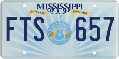 MS license plate FTS657