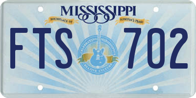 MS license plate FTS702