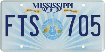 MS license plate FTS705