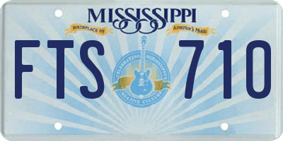 MS license plate FTS710