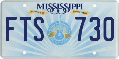 MS license plate FTS730