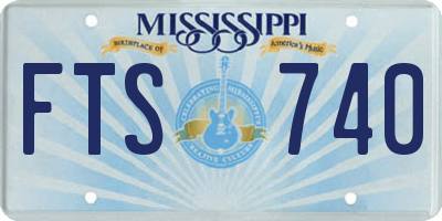 MS license plate FTS740
