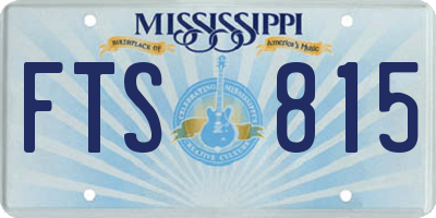 MS license plate FTS815