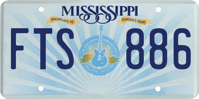 MS license plate FTS886