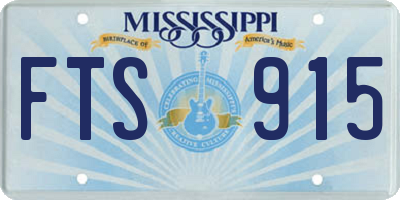 MS license plate FTS915