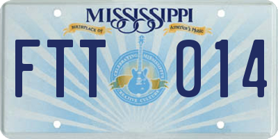 MS license plate FTT014