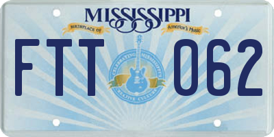 MS license plate FTT062