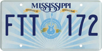 MS license plate FTT172