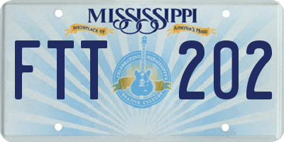 MS license plate FTT202