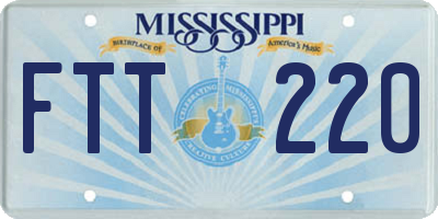 MS license plate FTT220