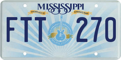 MS license plate FTT270