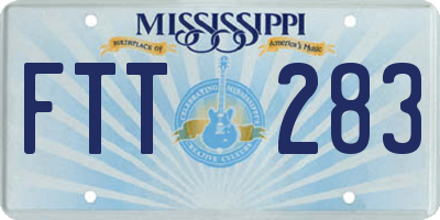 MS license plate FTT283