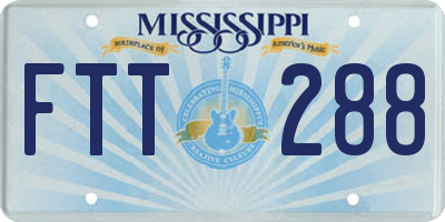 MS license plate FTT288