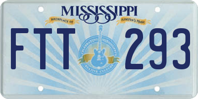 MS license plate FTT293