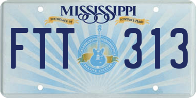 MS license plate FTT313