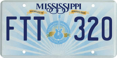 MS license plate FTT320