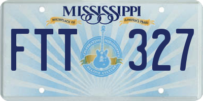MS license plate FTT327