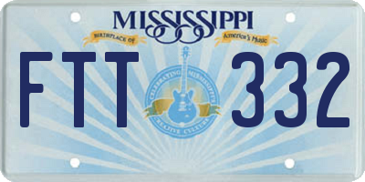 MS license plate FTT332