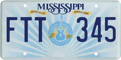 MS license plate FTT345
