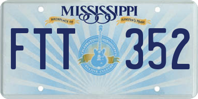 MS license plate FTT352