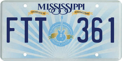 MS license plate FTT361